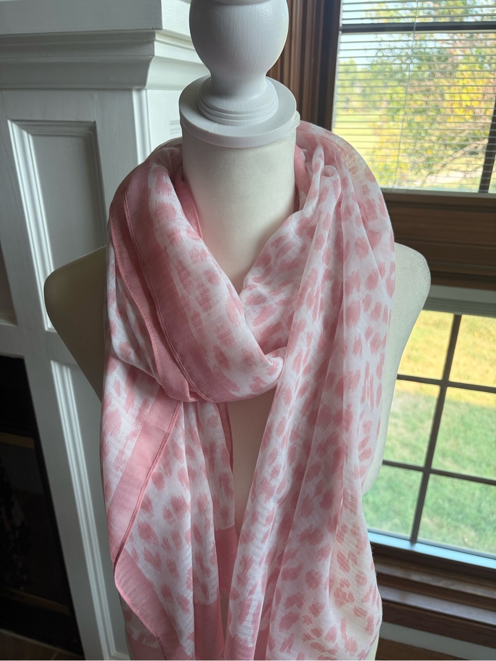 Talbots Pink Printed Lightweight Women's Scarf